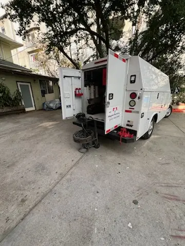 Magnet Plumbing service vehicle on-site for Water Heater Repair in North Miami Beach